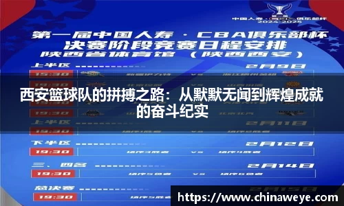 西安篮球队的拼搏之路：从默默无闻到辉煌成就的奋斗纪实