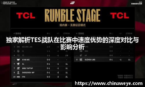 独家解析TES战队在比赛中速度优势的深度对比与影响分析